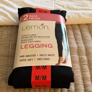 Lemon Black Seamless Leggings 2-Pack